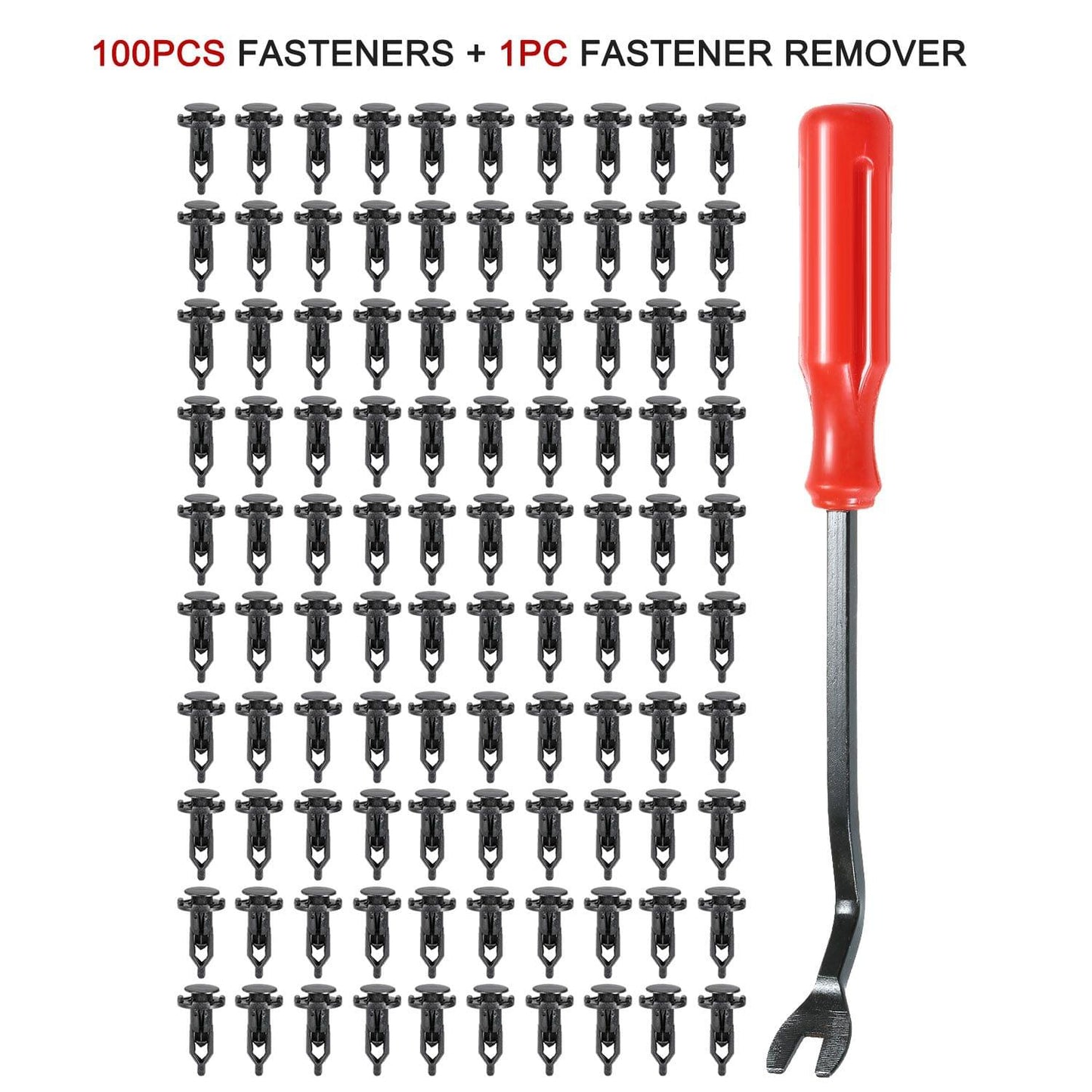 100PCS Nylon Push-Type Automotive Clips Rivet Retainer - 35mm