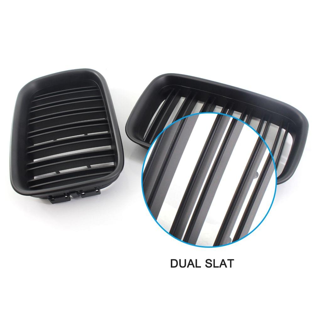 51138122237/51138122238 Car Front Grilles Matte Black Dual