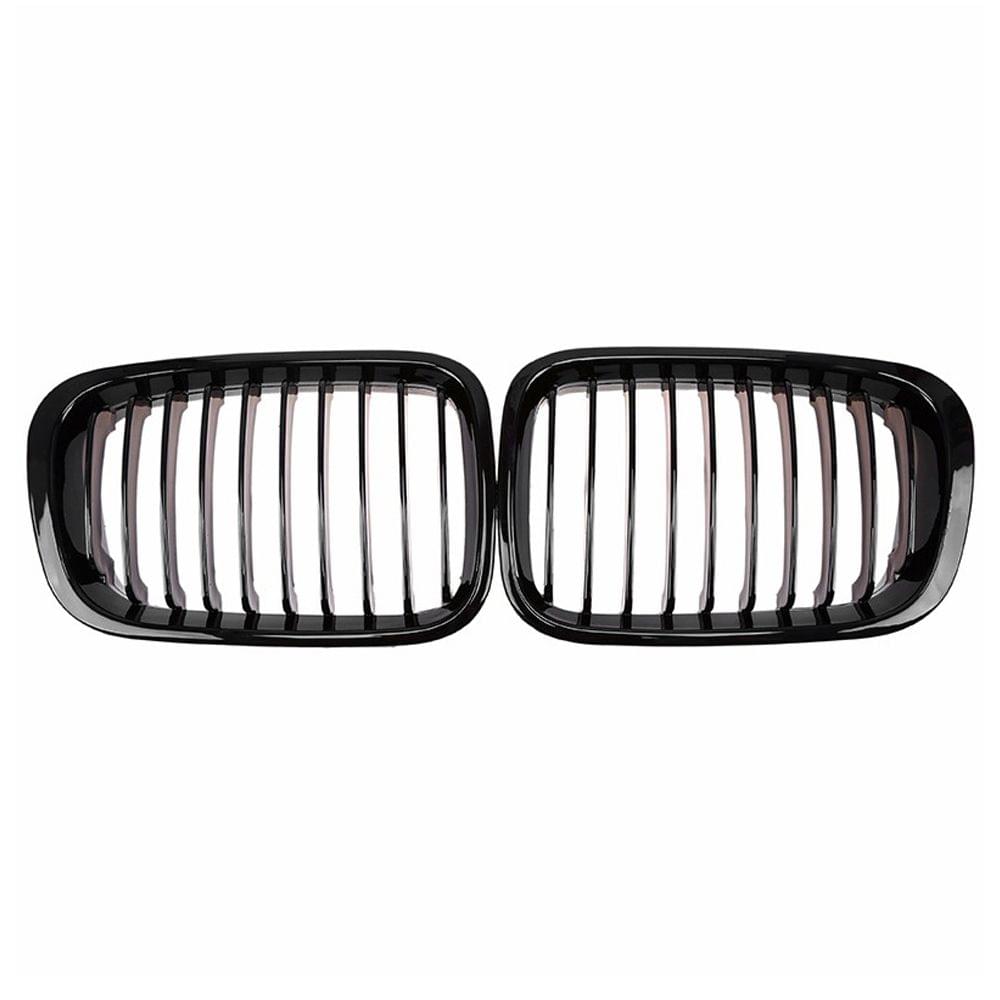 2Pcs Front Bumper Hood Kidney Grille Racing Grille