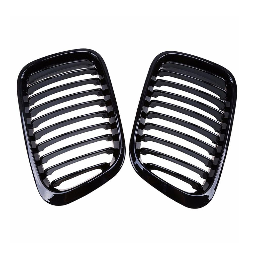 2Pcs Front Bumper Hood Kidney Grille Racing Grille