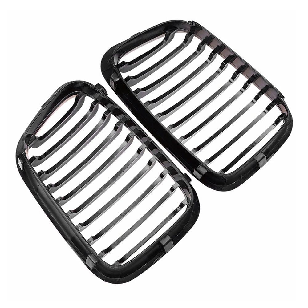2Pcs Front Bumper Hood Kidney Grille Racing Grille