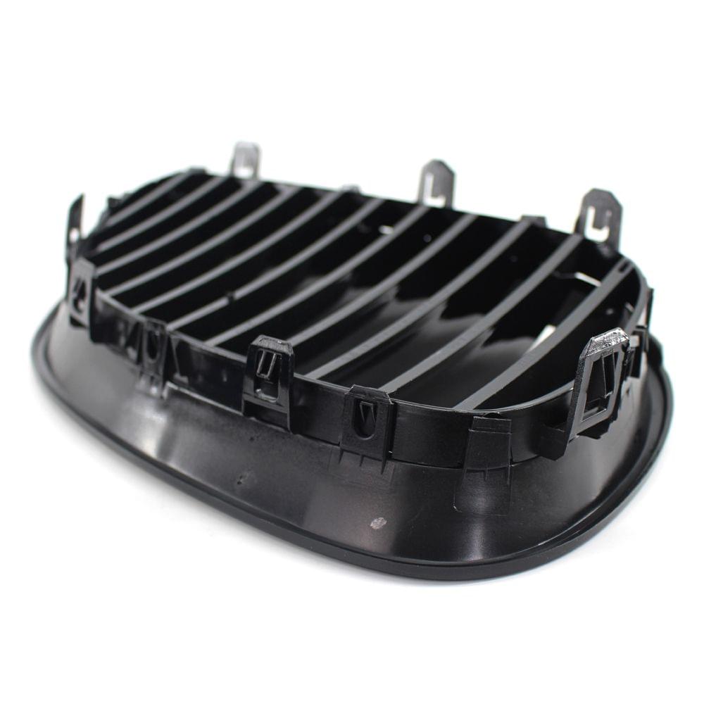 2Pcs Gloss Black Front Bumper Hood Kidney Grille Racing