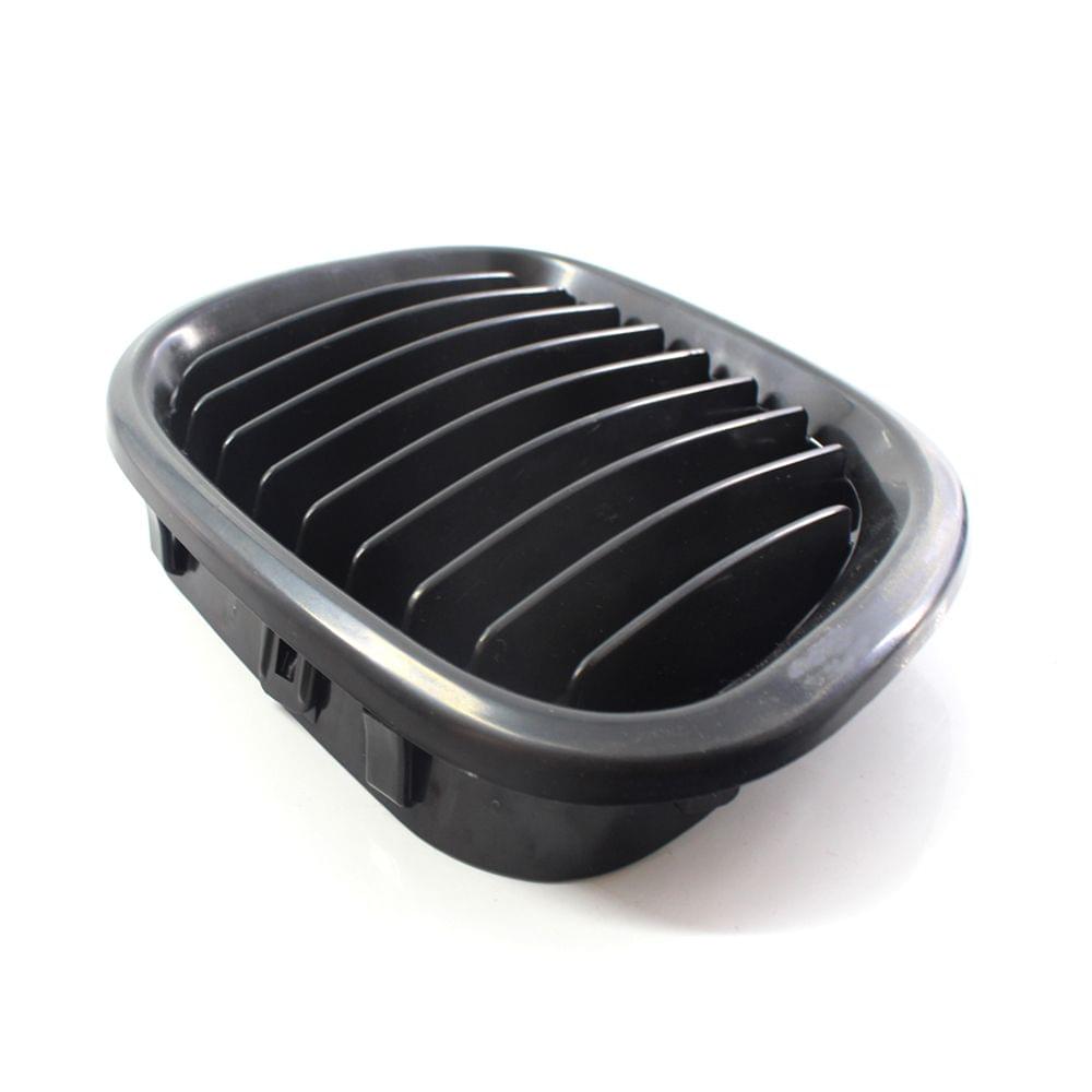 2Pcs Matte Black Front Bumper Hood Kidney Grille Racing