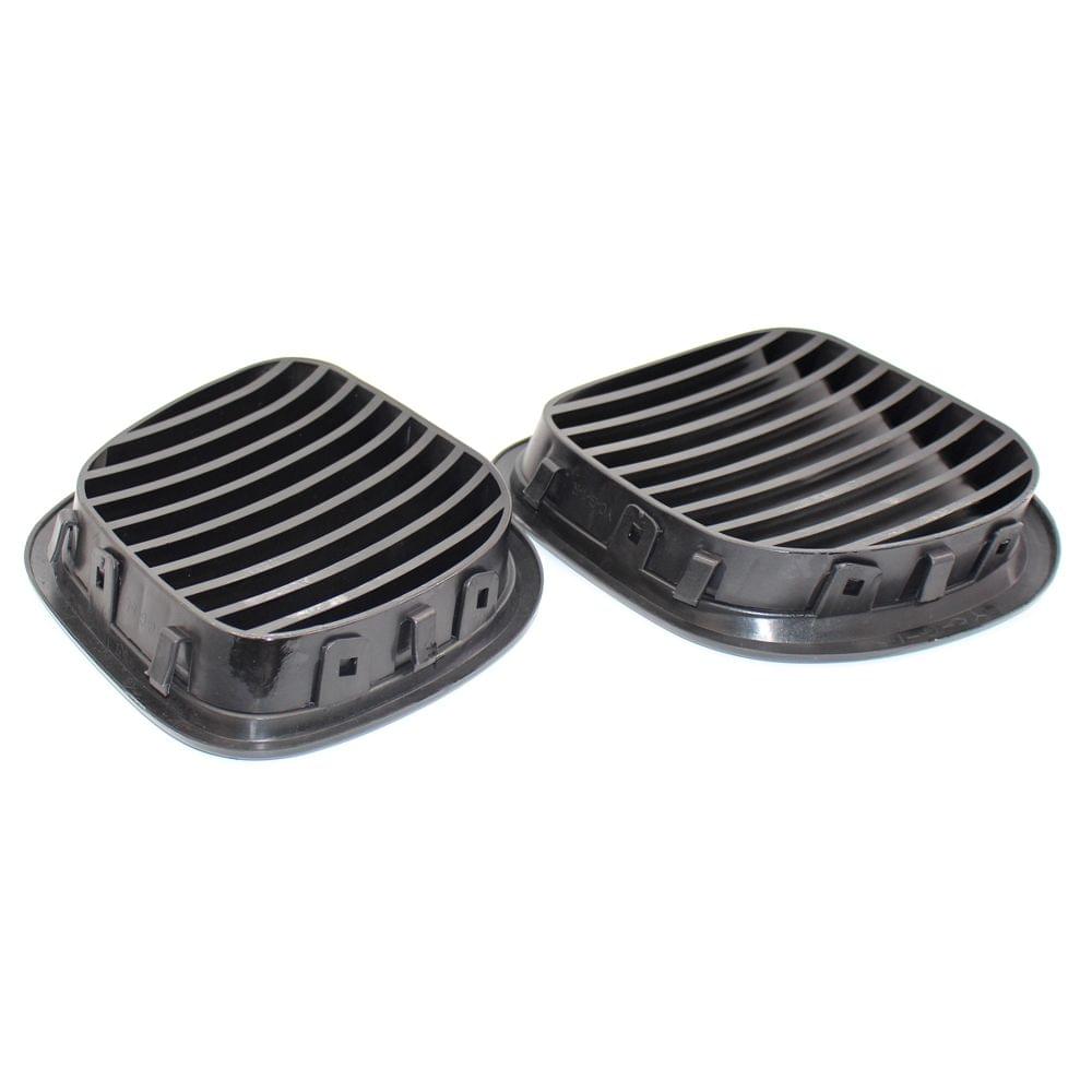 2Pcs Matte Black Front Bumper Hood Kidney Grille Racing