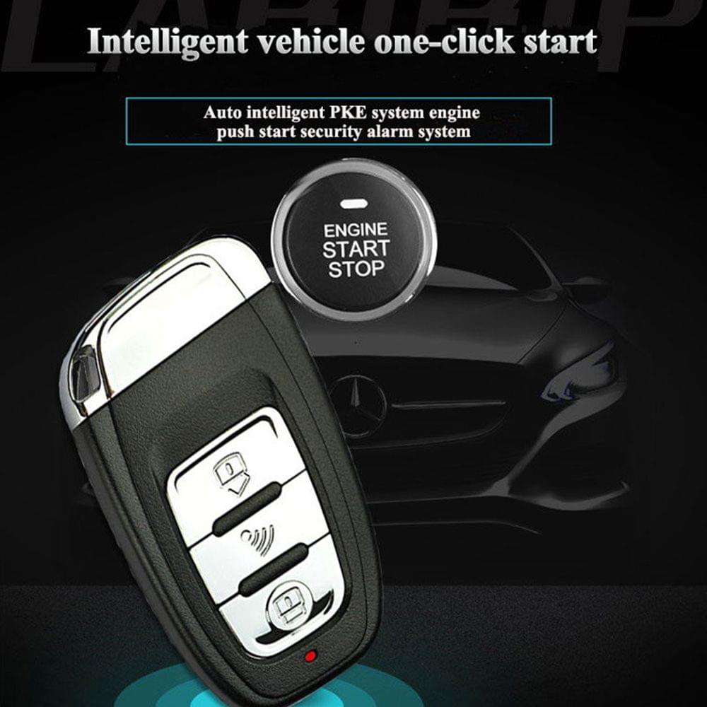 12V Car Engine Starts Alarm System with Keyless Entry Remote - 1