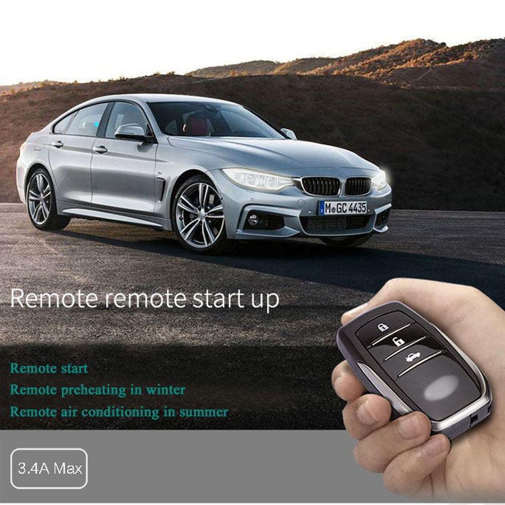 12V Car Engine Starts Alarm System with Keyless Entry Remote - 1