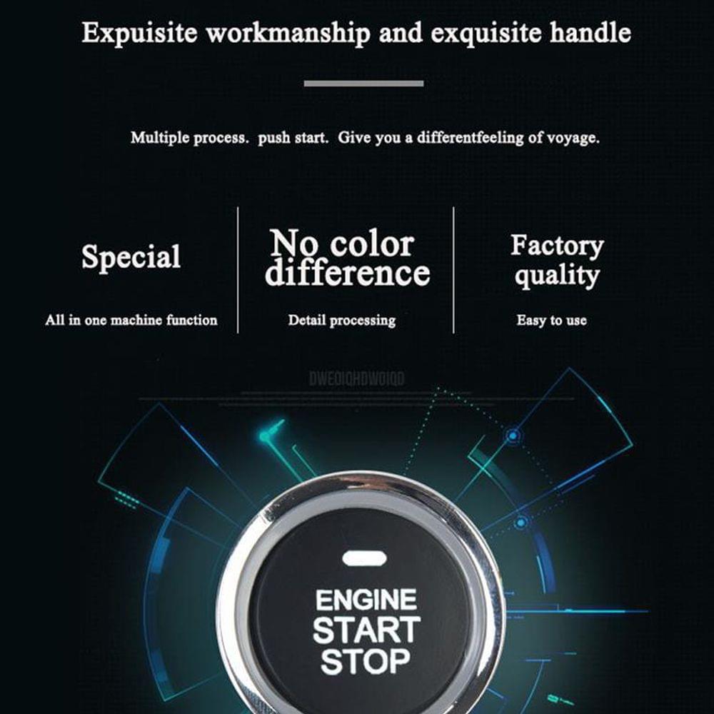 12V Car Engine Starts Alarm System with Keyless Entry Remote - 2