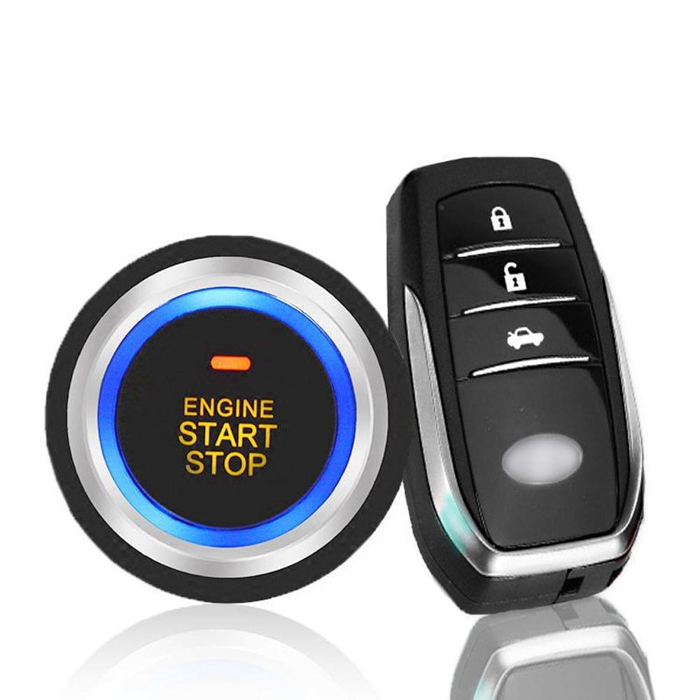 12V Car Engine Starts Alarm System with Keyless Entry Remote - 2