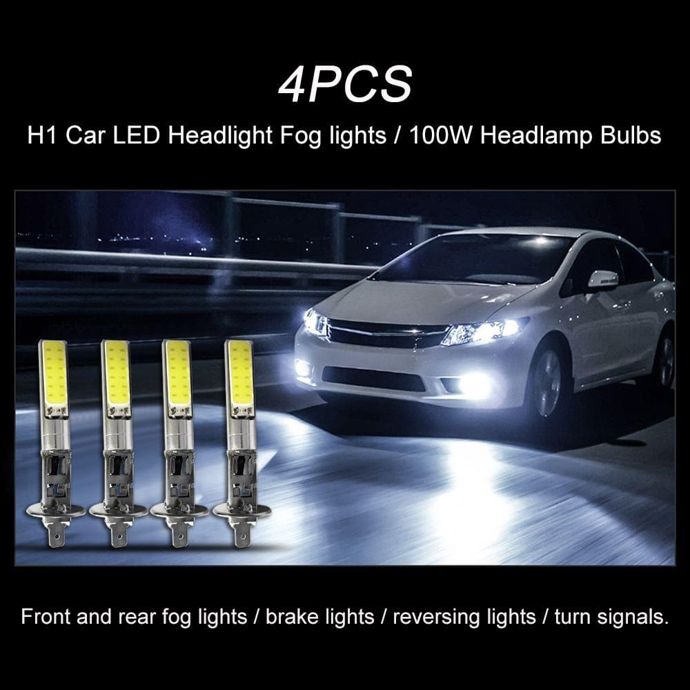 4pcs H1 Car LED Headlight Fog lights 100W Headlamp Bulbs