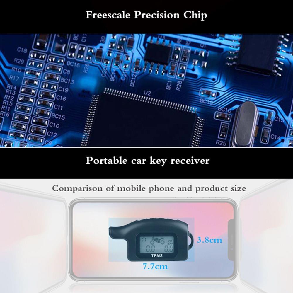 Waterproof Cordless TPMS Motorcycle Tire Pressure Monitoring