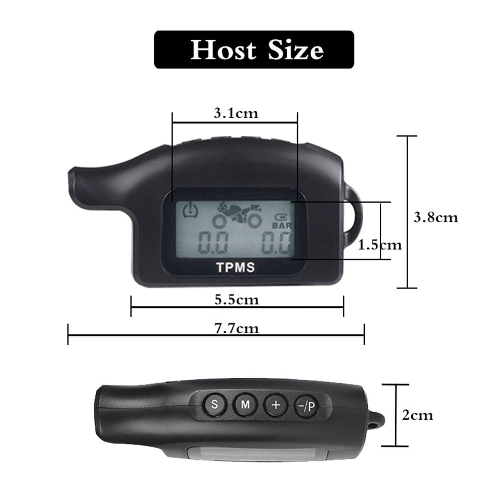 Waterproof Cordless TPMS Motorcycle Tire Pressure Monitoring