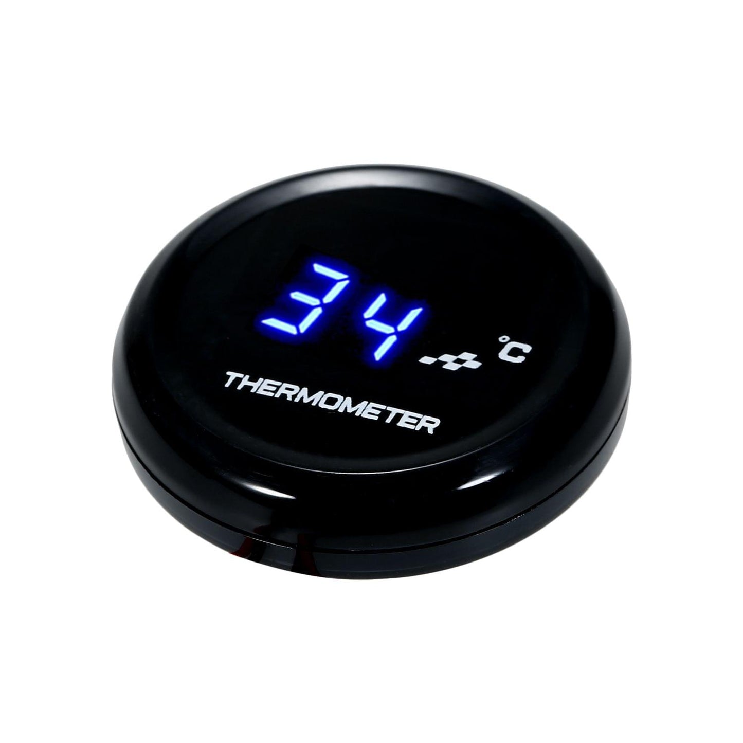 12V Motorcycle Digital Thermometer Ultra-Thin Round Water