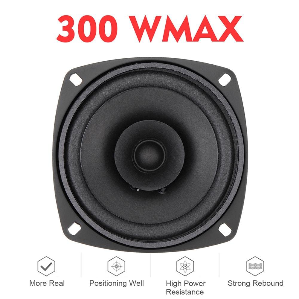 1x 4'' 4 Ohm 300W Car Coaxial Speaker Vehicle Door Auto