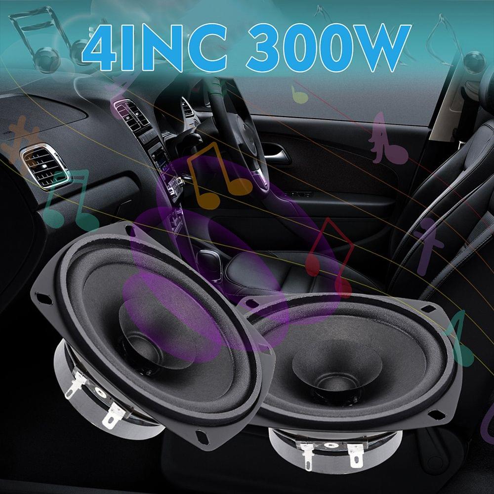 1x 4'' 4 Ohm 300W Car Coaxial Speaker Vehicle Door Auto