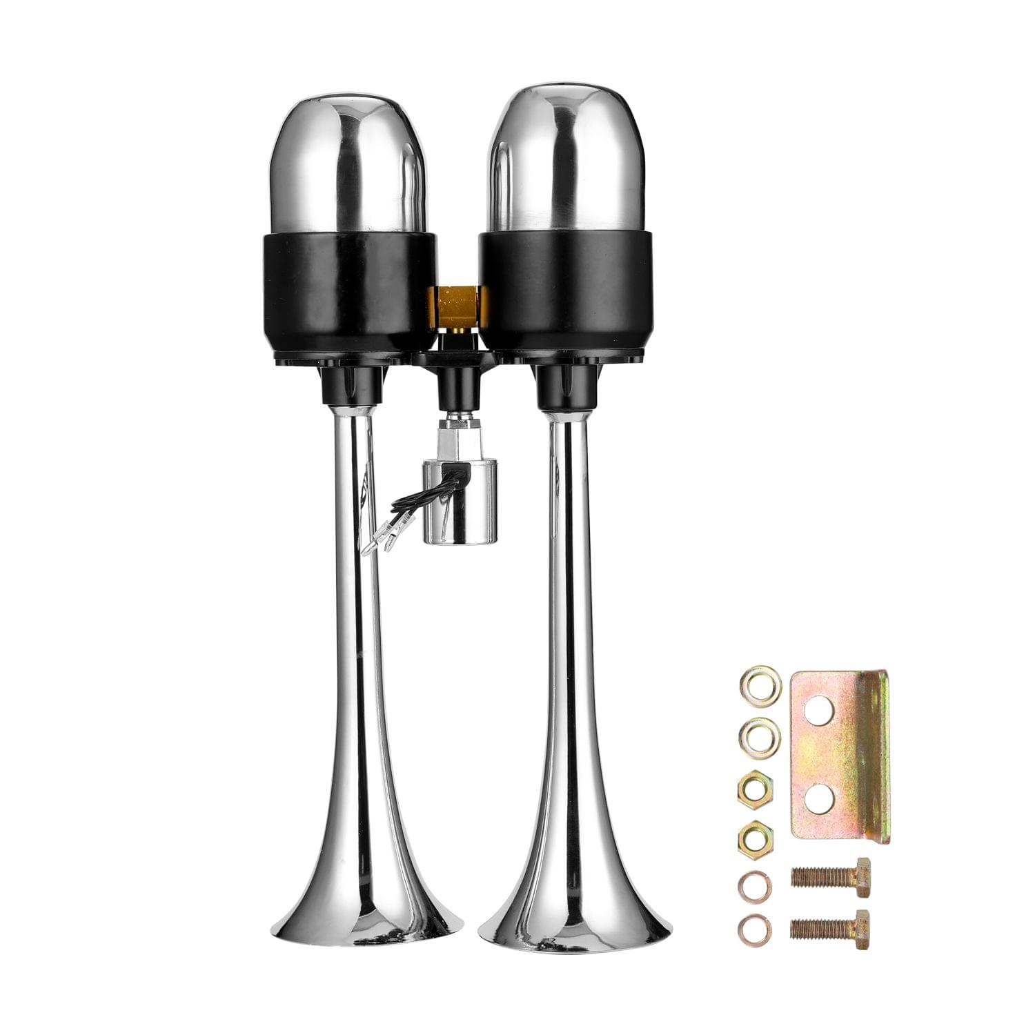 Dual Trumpet Air Horn 200DB Universal Trumpet Truck Dual Air UNIQKART