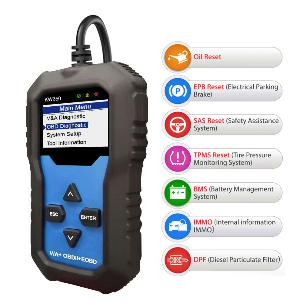 Universal OBDII Scanner Code Reader Engine Fault Reader Tire