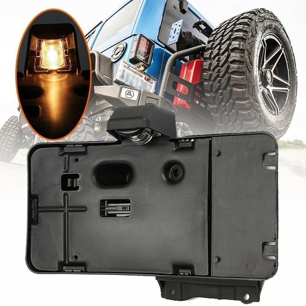 Rear License Plate Mounting Holder Bracket & Light for