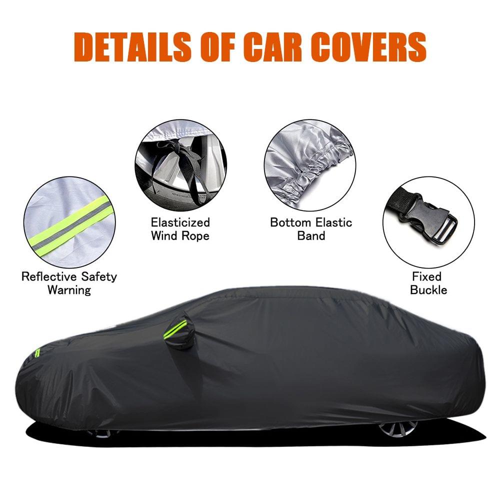 Car Cover Full Covers with Reflective Strip Sunscreen - M