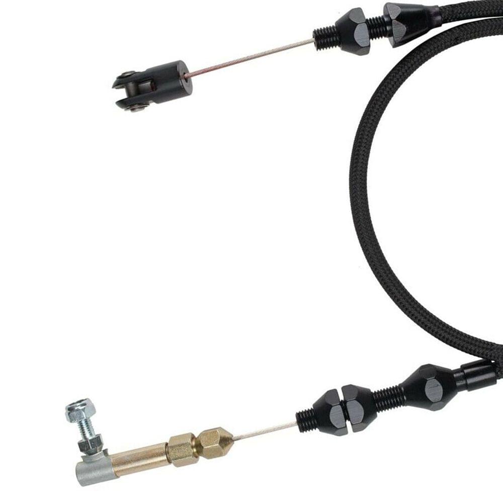 36" Stainless Steel Throttle Cable Black 24" Housing Hot Rod