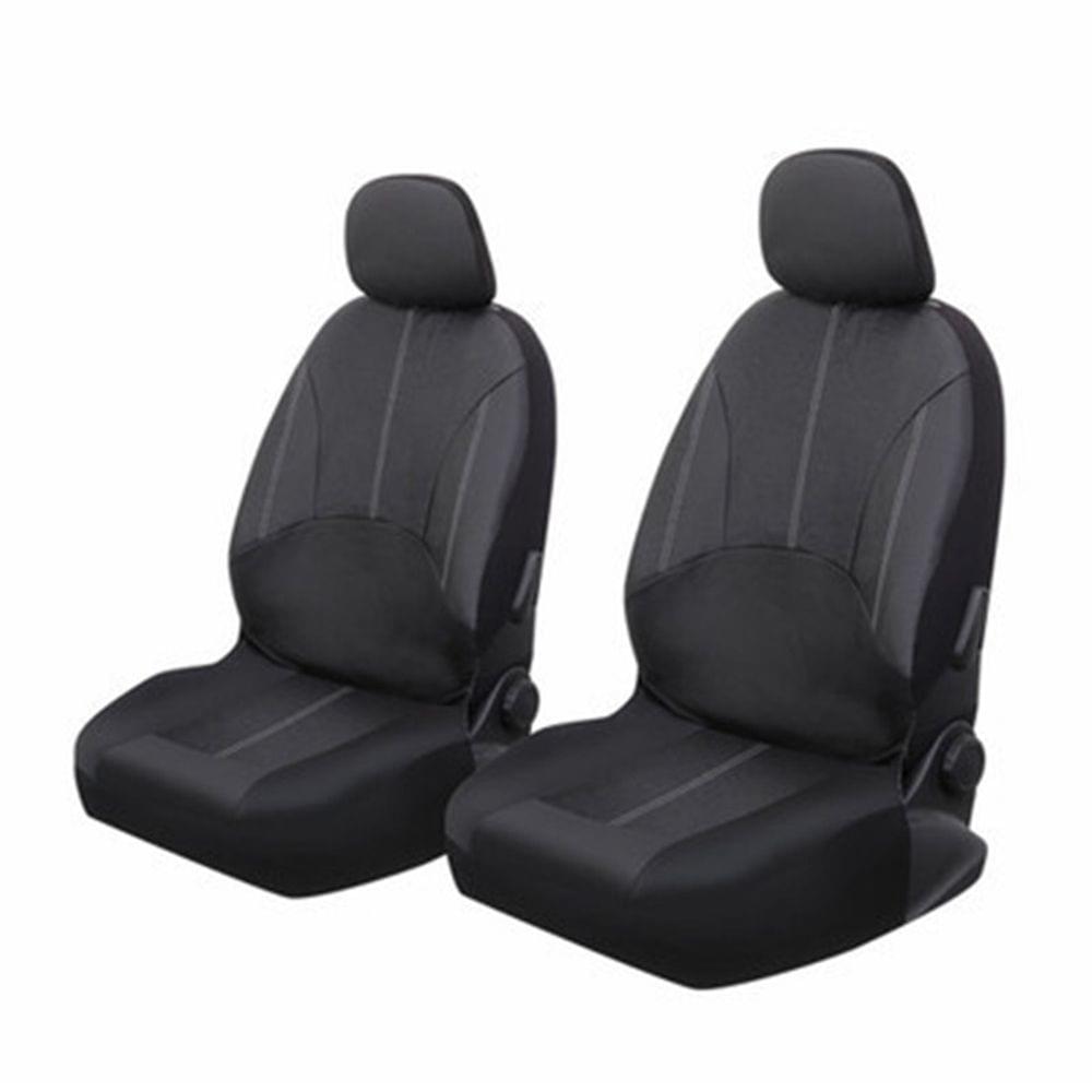 9Pcs Luxury Car Seat Covers Front +Back Seat Black Scratch - Type A