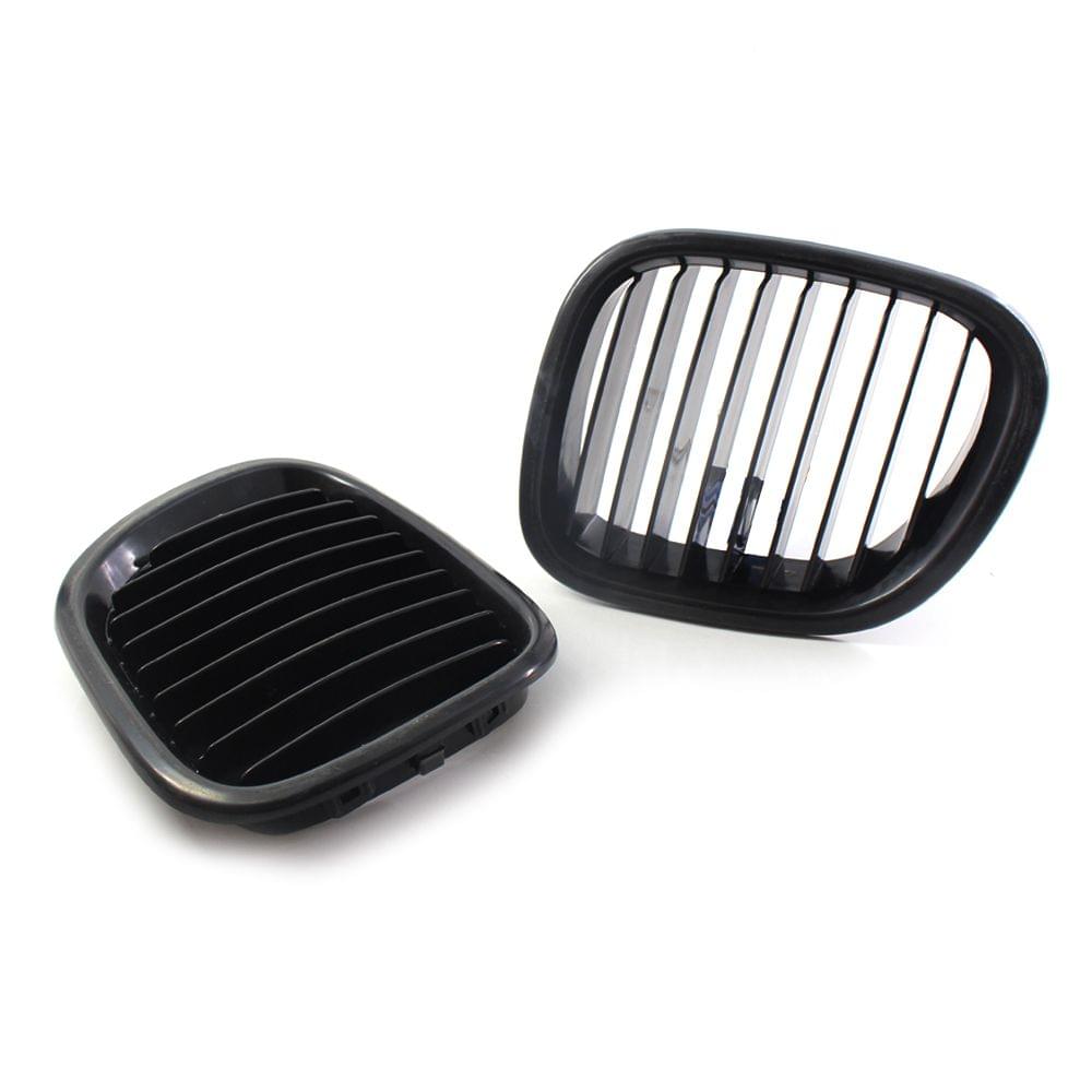 2Pcs Front Bumper Grille Matte Black Front Kidney Grilles