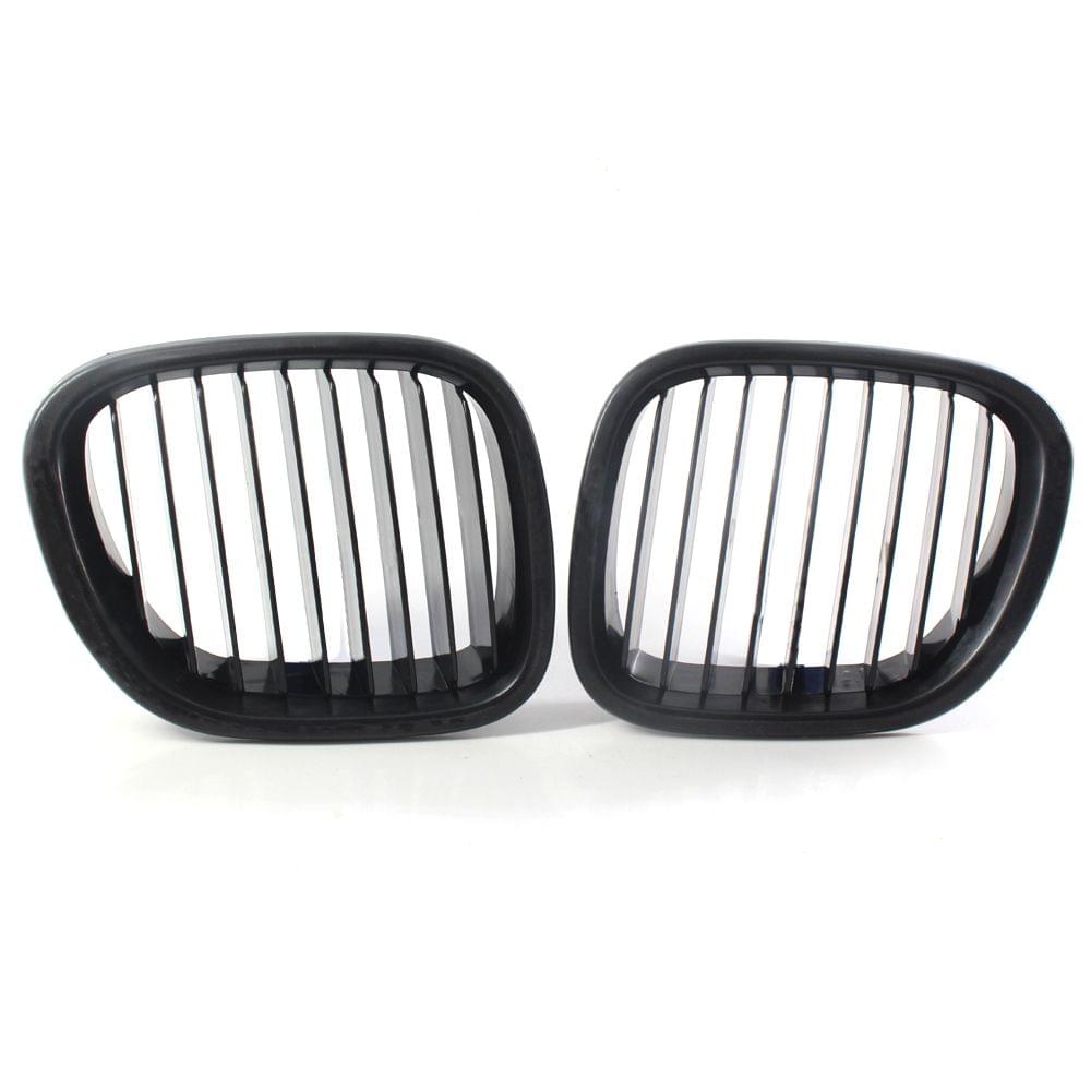 2Pcs Front Bumper Grille Matte Black Front Kidney Grilles