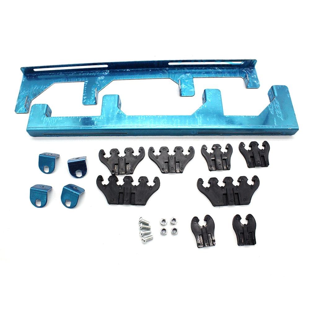 Linear Spark Plug Wire Loom Chrome Black Valve Cover SBC