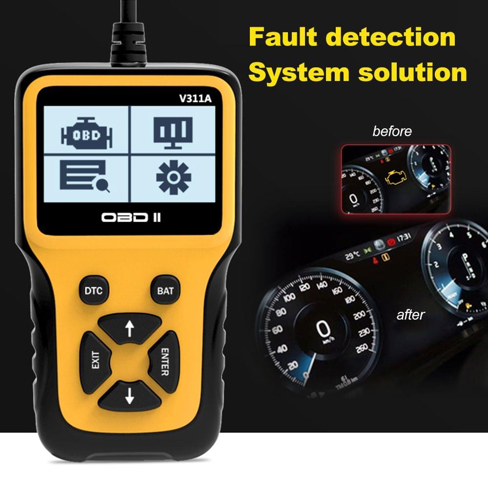 V311A OBD II Scanner Car Diagnostic Tool Battery Voltage