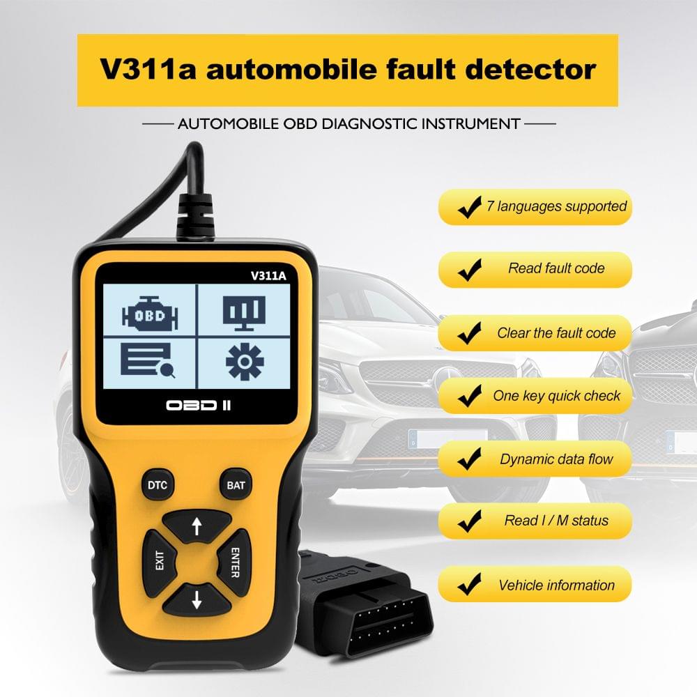 V311A OBD II Scanner Car Diagnostic Tool Battery Voltage