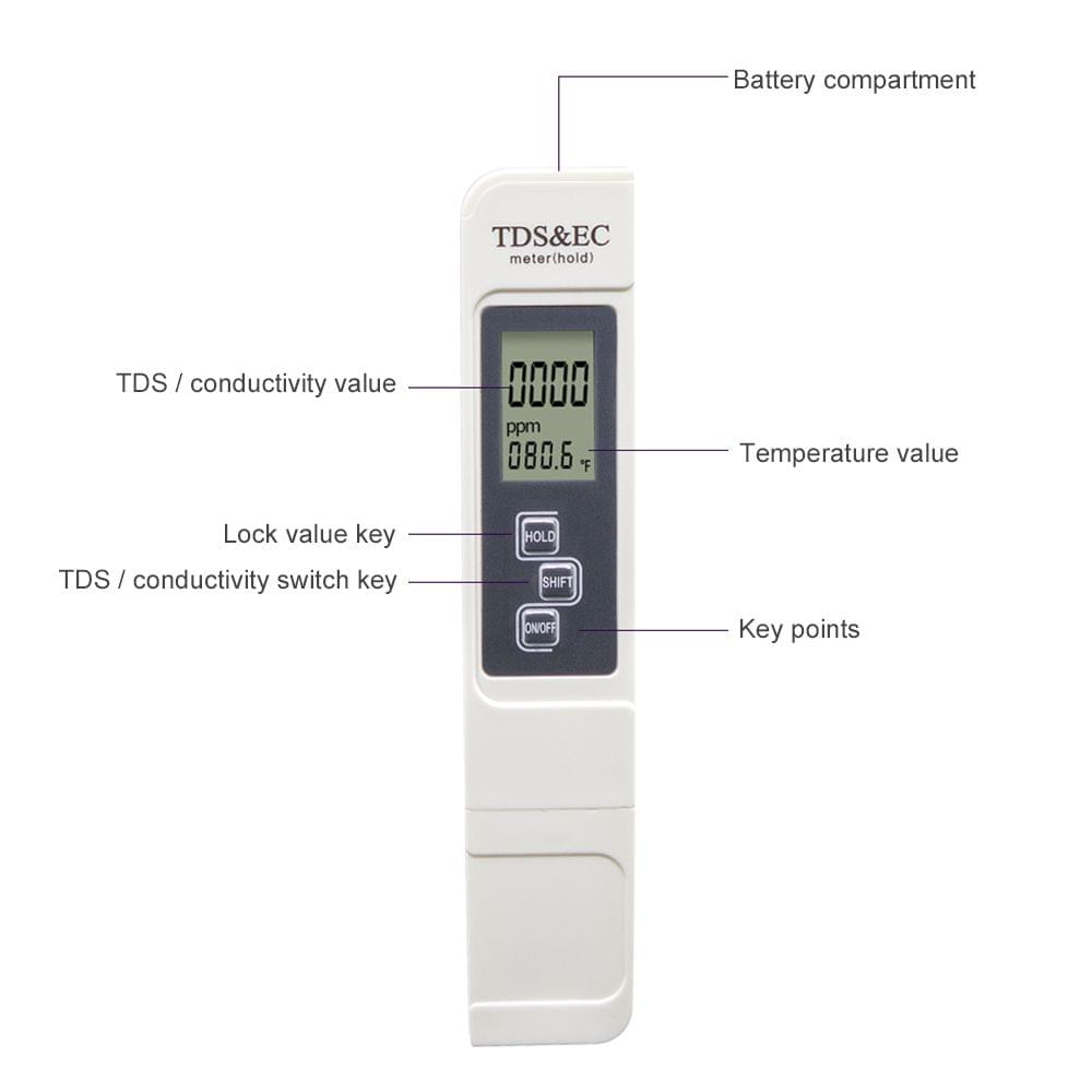 3 in 1 TDS EC Water Quality Test Meter Temperature Digital