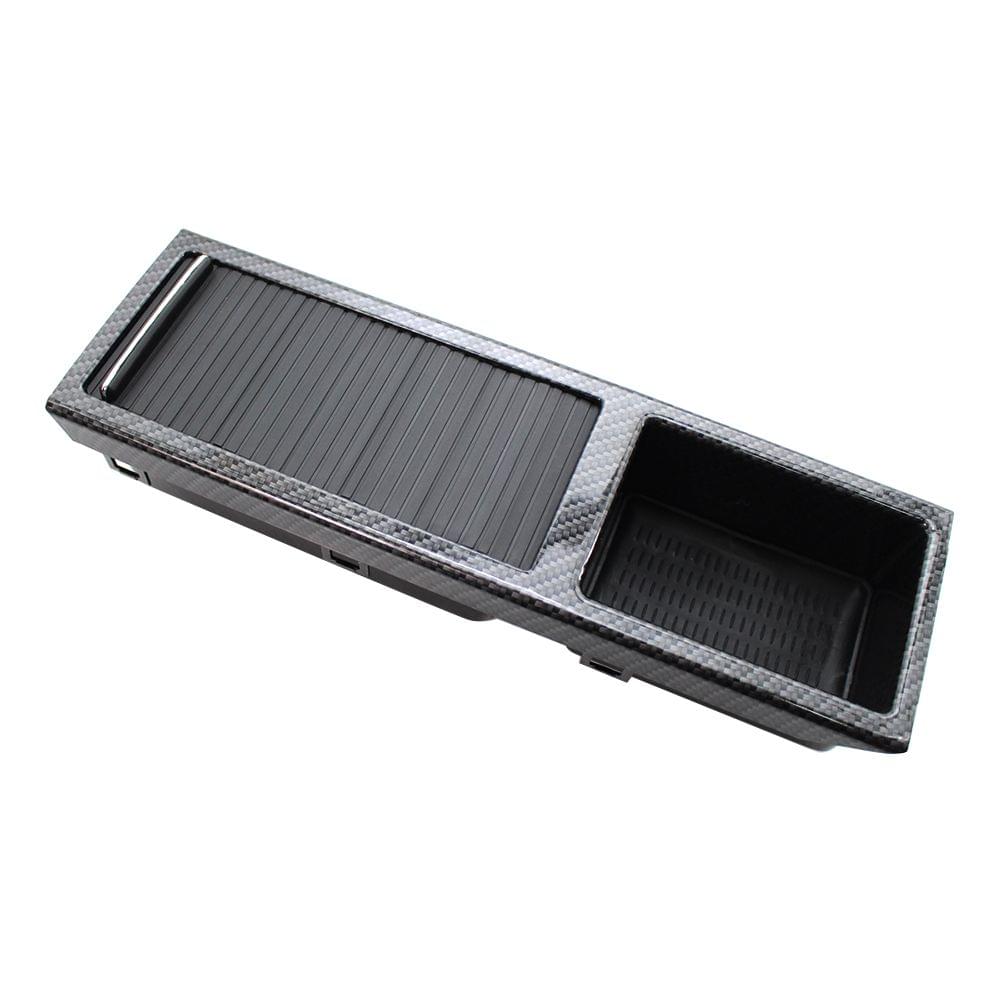 Noble Carbon Pattern Center Console Storage Trays Mounting - style 2