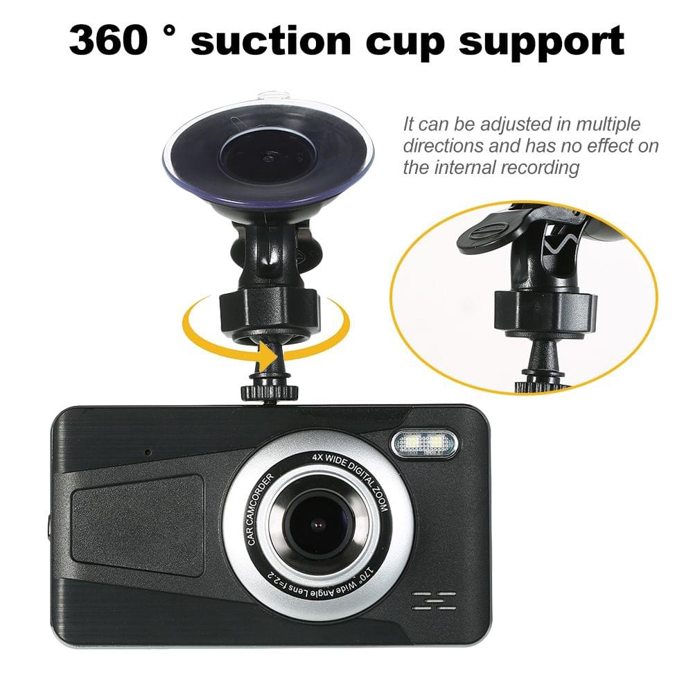 1080P Driving Recorder Dual Lens Car Blackbox DVR Dash