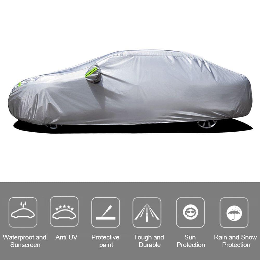 Car Cover Full Sedan Covers with Reflective Strip Sunscreen - XXL