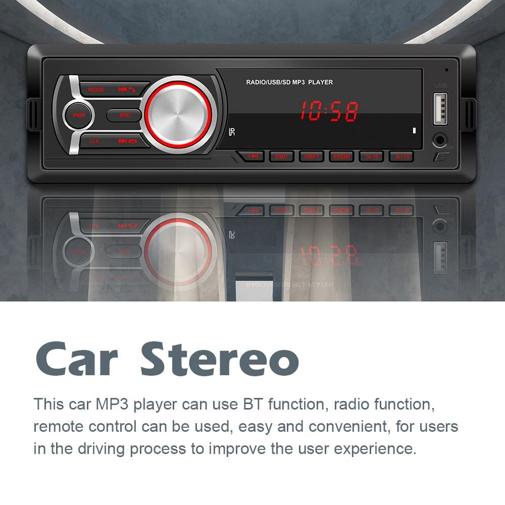 1784E In-Dash Car Radio Detachable Panel Digital BT Audio