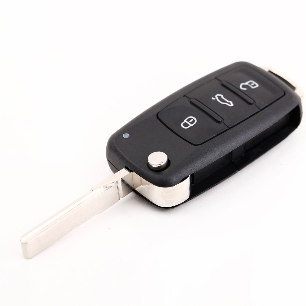 3 Button Flip Remote Folding Key Shell Case for VW Polo Golf