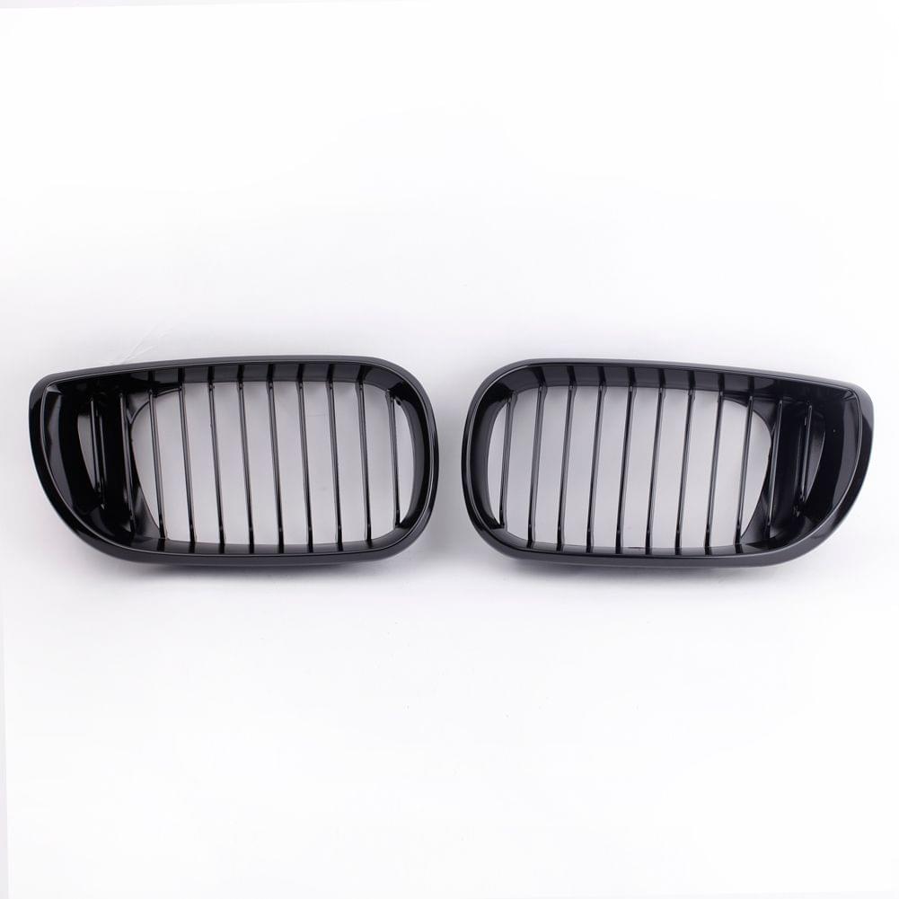 2Pcs Gloss Black Kidney Front Grille for BMW E46 3 Series 4