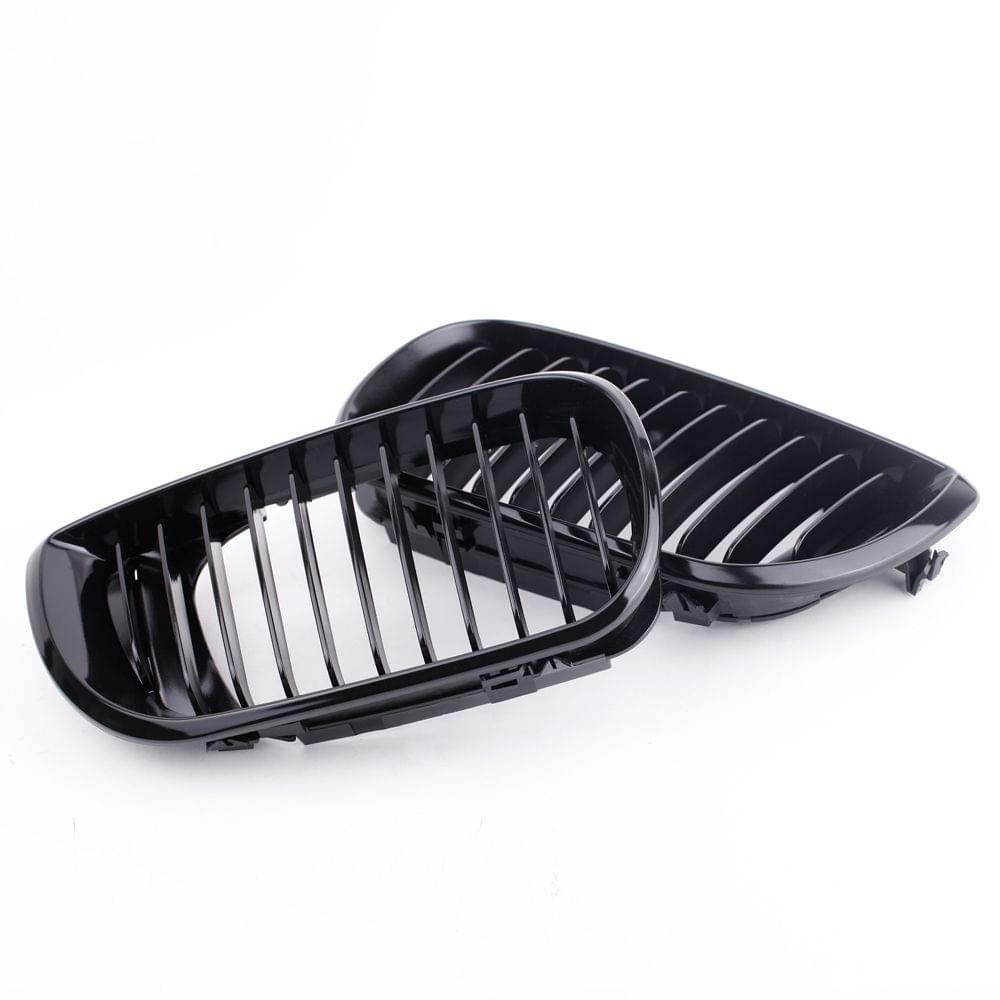 2Pcs Gloss Black Kidney Front Grille for BMW E46 3 Series 4