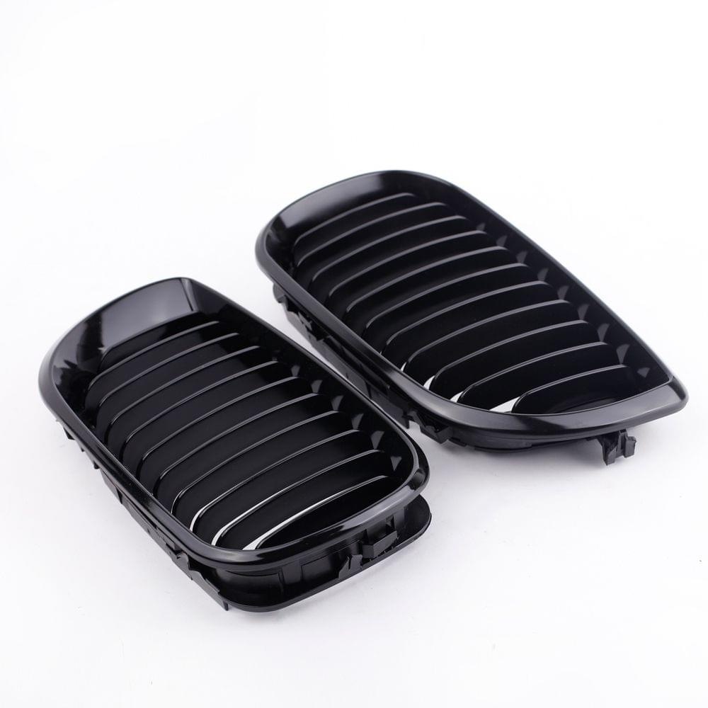 2Pcs Gloss Black Kidney Front Grille for BMW E46 3 Series 4