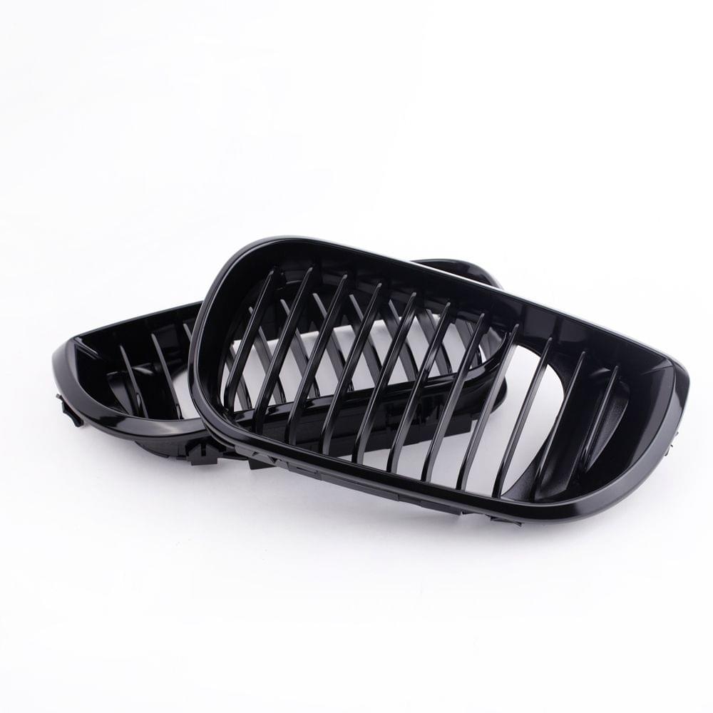2Pcs Gloss Black Kidney Front Grille for BMW E46 3 Series 4