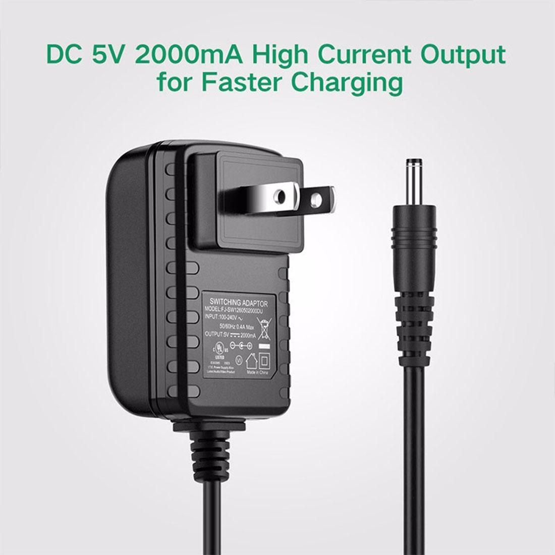 Ugreen 5V / 2A 1.35mm x 3.5mm Connector Plug AC to DC Power Supply Adapter Wall Charger, Cable Length: 1.5m