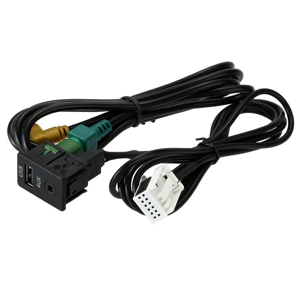KKmoon USB AUX Audio Cable Switch Plug for VW Passat B6 B7
