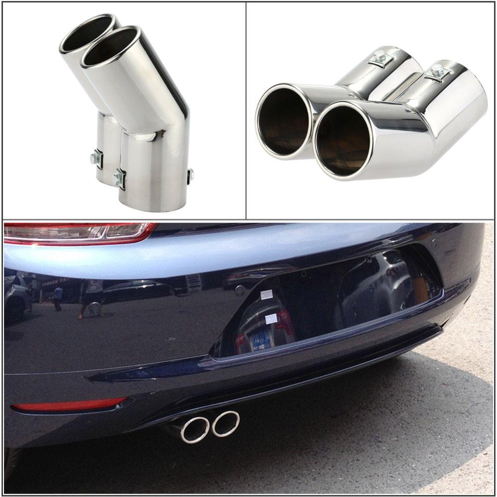 Dual Pipes Stainless Steel Exhaust Tail Pipes Muffler Tips