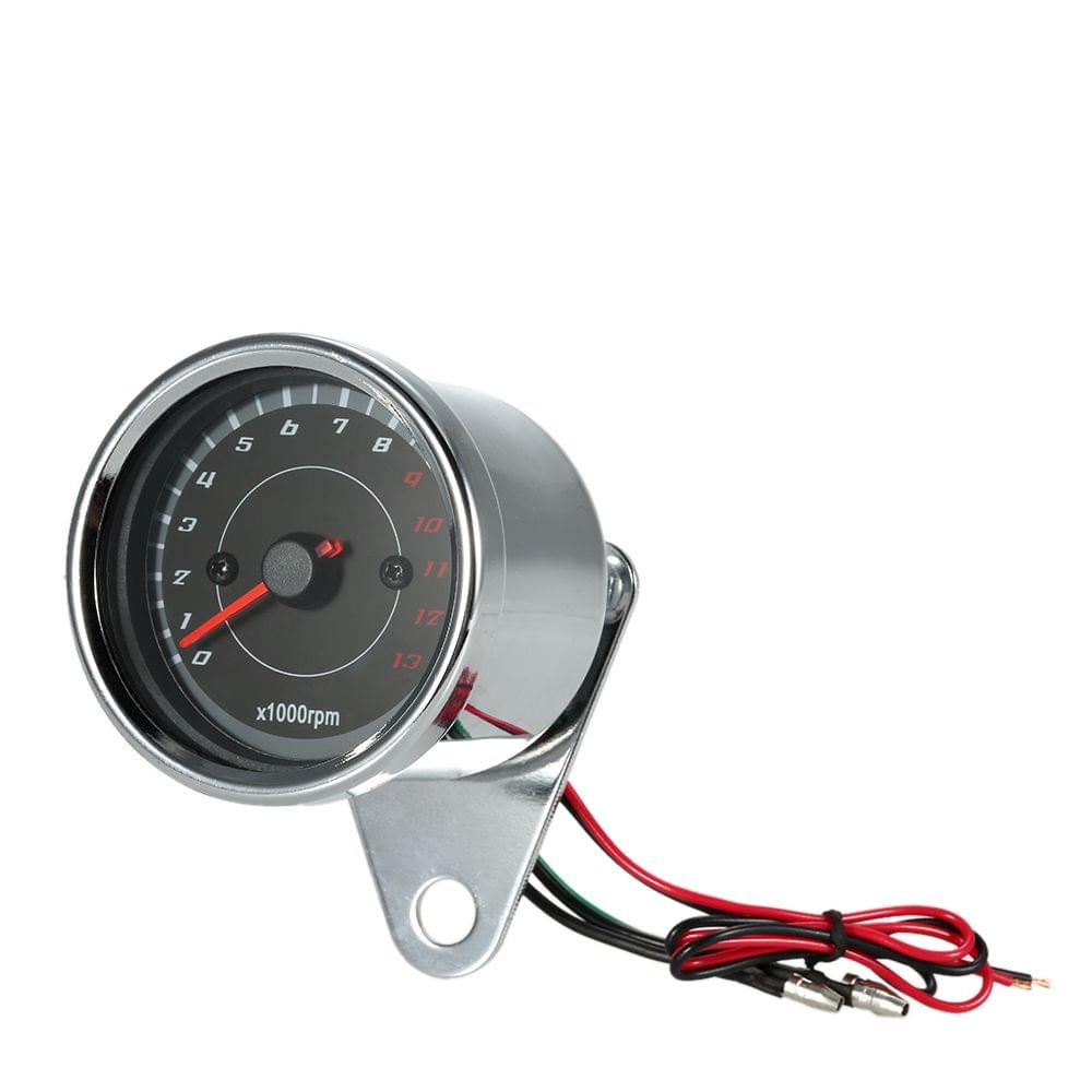 12V Universal Motorcycle Tachometer Meter LED Backlight 13K