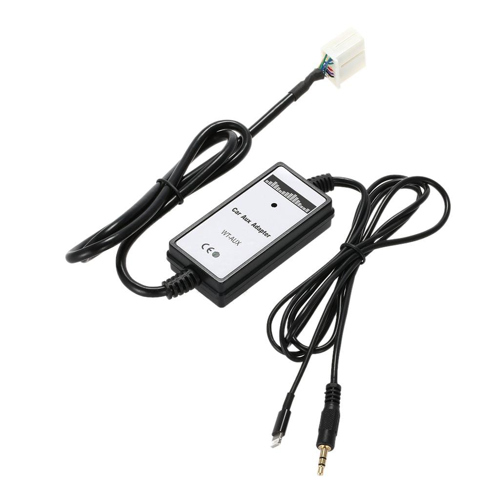 Uniqkart for Honda Acura 6Pin Car 3.5mm Aux-in Audio Adapter USB