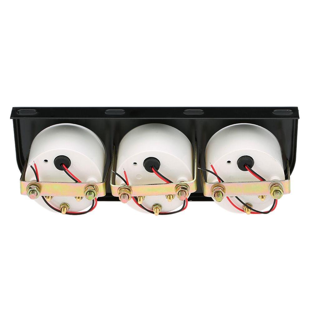 52mm Electronic Triple Gauge Kit Oil Pressure Water