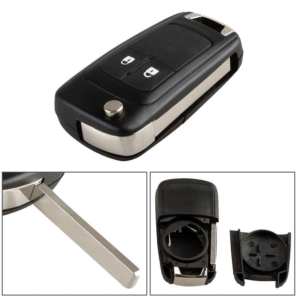2 Button Folding Flip Key Shell Case Remote Key Cover