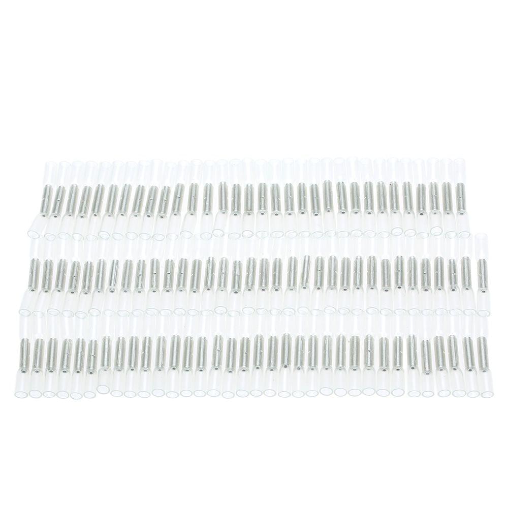 100 PCS 26-24 AWG Insulated Heat Shrink Butt Connectors