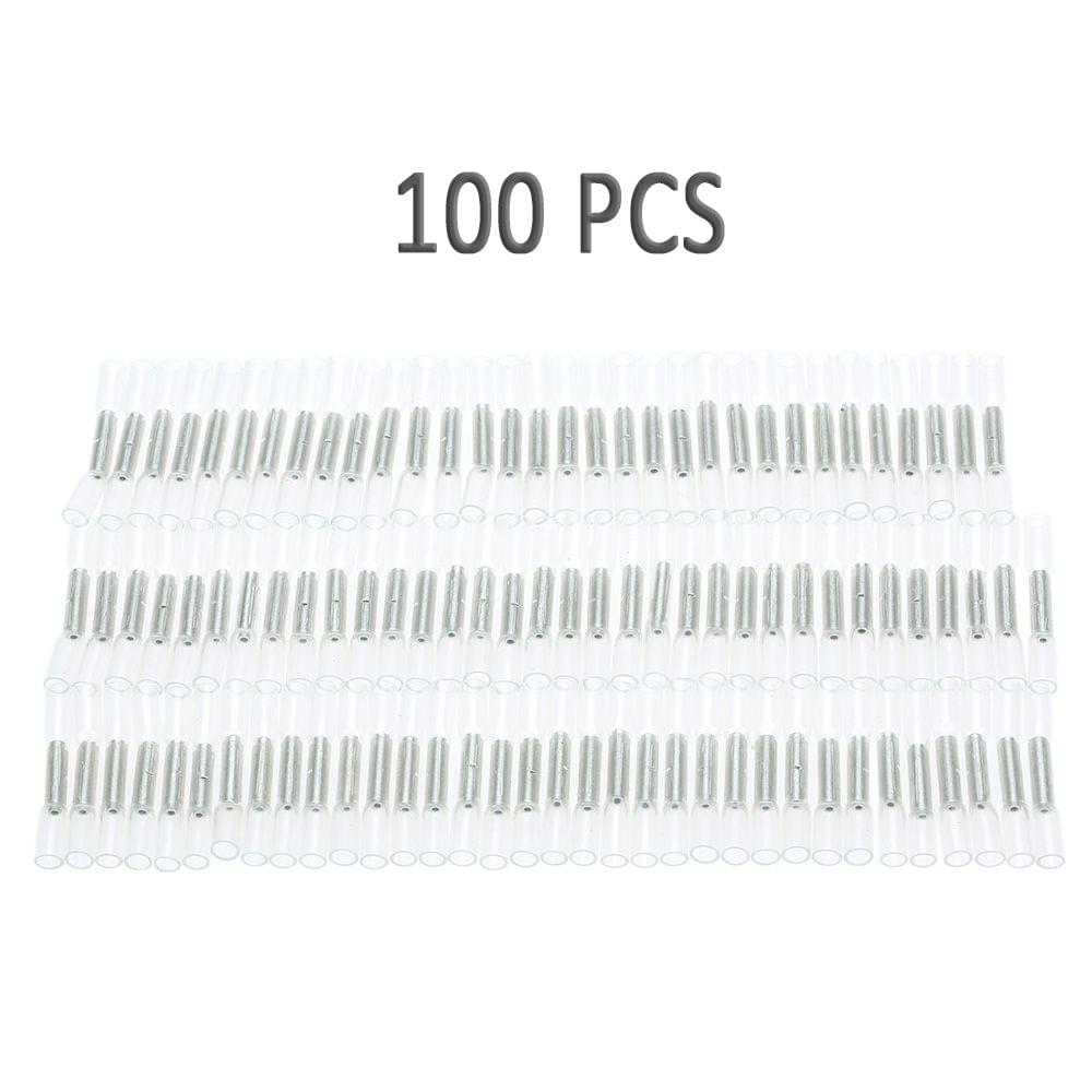 100 PCS 26-24 AWG Insulated Heat Shrink Butt Connectors