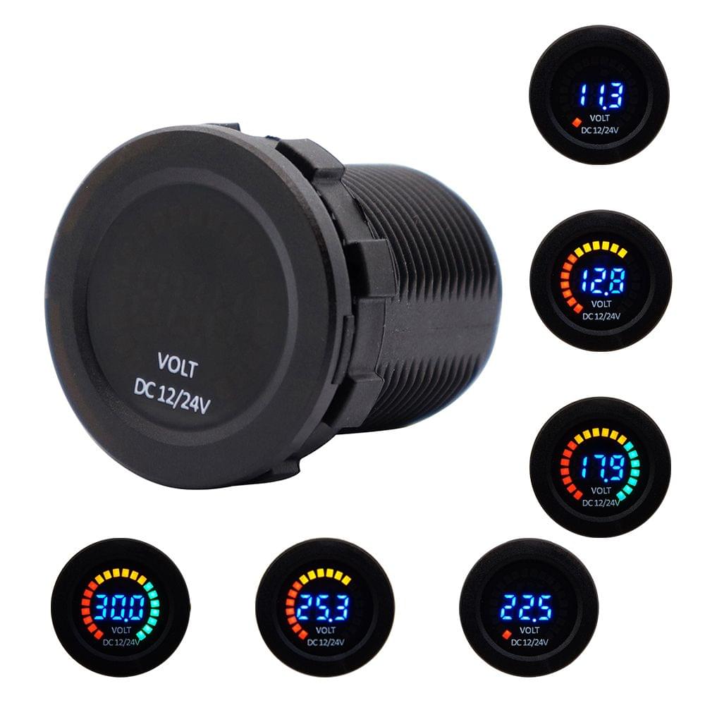 DC 12V Car Motorcycle Boat Digital LED Panel Voltage Display