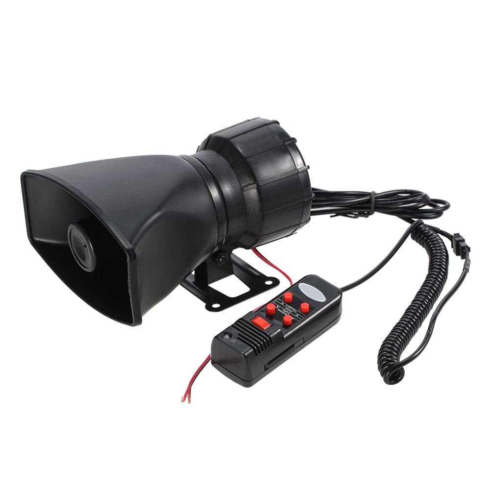 12V 60W 5 Sound Car Warning Alarm Police Fire Siren Horn